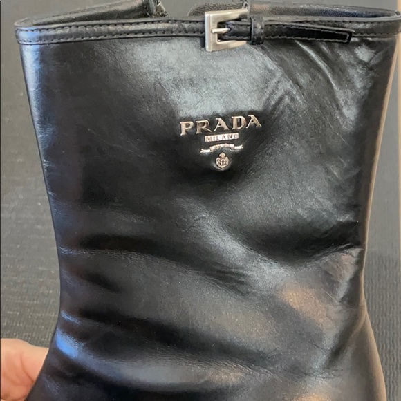 Prada size 38 black kitten heel booties - Picture 3 of 6